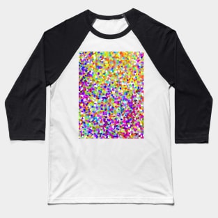 Purple and Coral Shapes Abstract Art Pattern Baseball T-Shirt